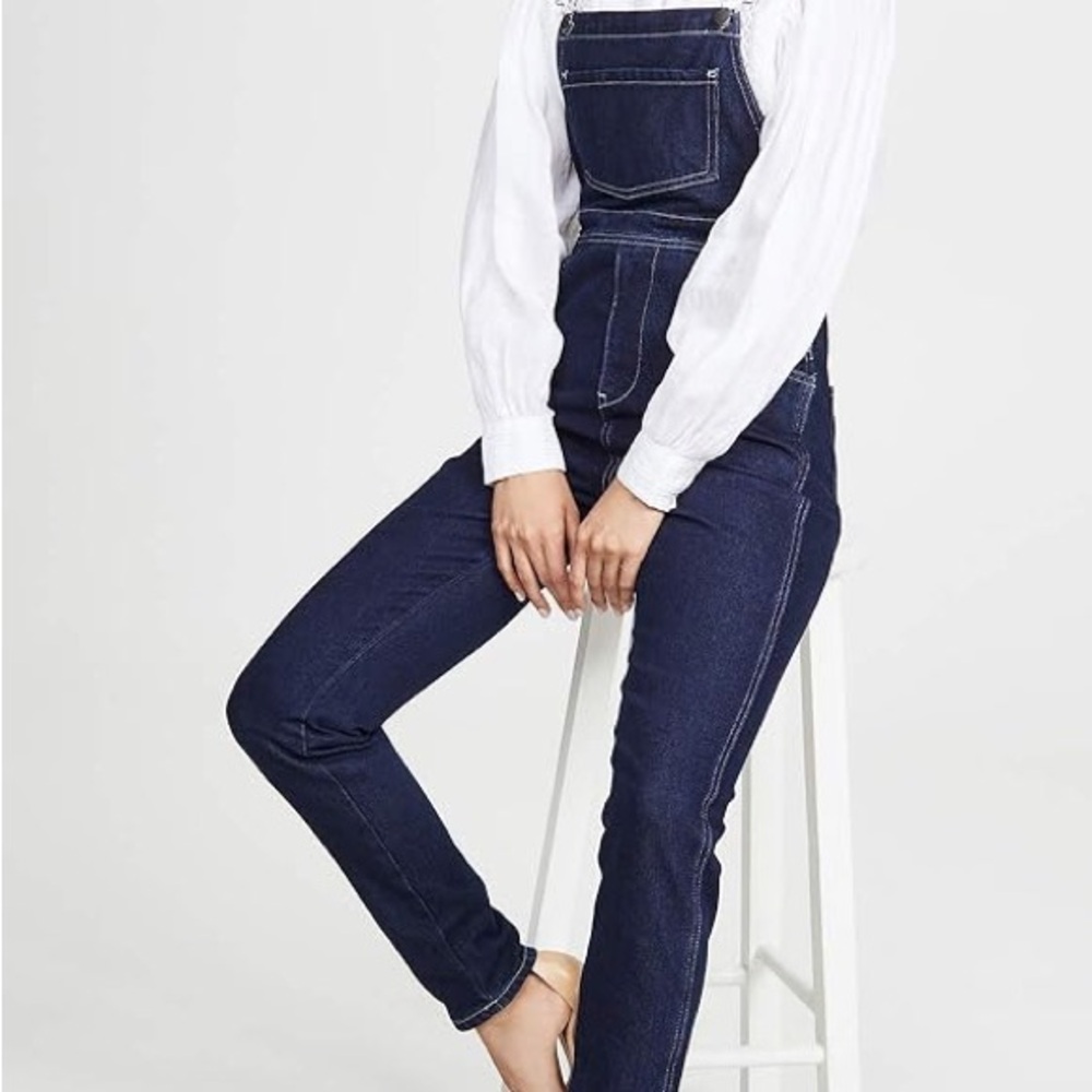 WeWoreWhat Navy Denim Overalls